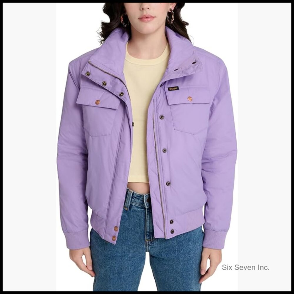 Nylon Bomber Jacket with Patchwork Lining and 4 P… - image 1
